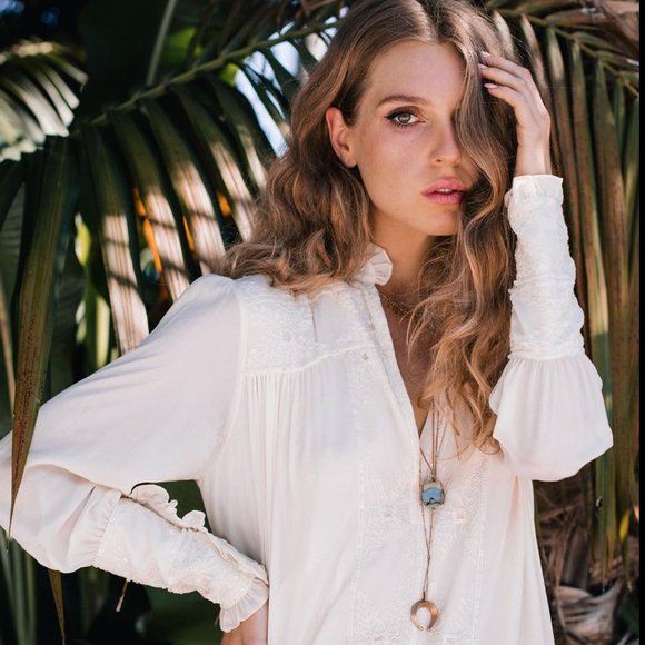 Chasing Unicorns Cream Midi Dress - Picture 6 of 8